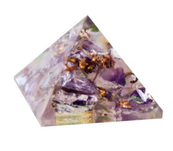 Amethyst Orgone Resin Pyramid