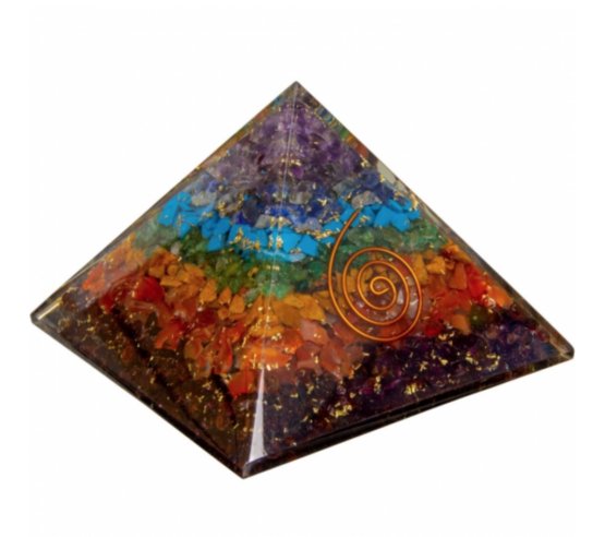 Chakra Orgone Resin Pyramid