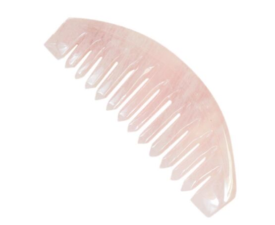 Rose Quartz Crystal Comb - Round