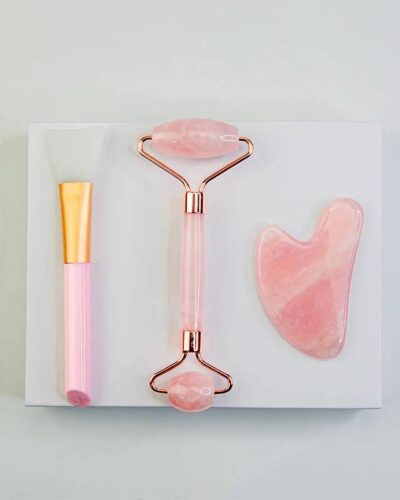 Holistic Skincare Rose Quartz Facial Roller Set
